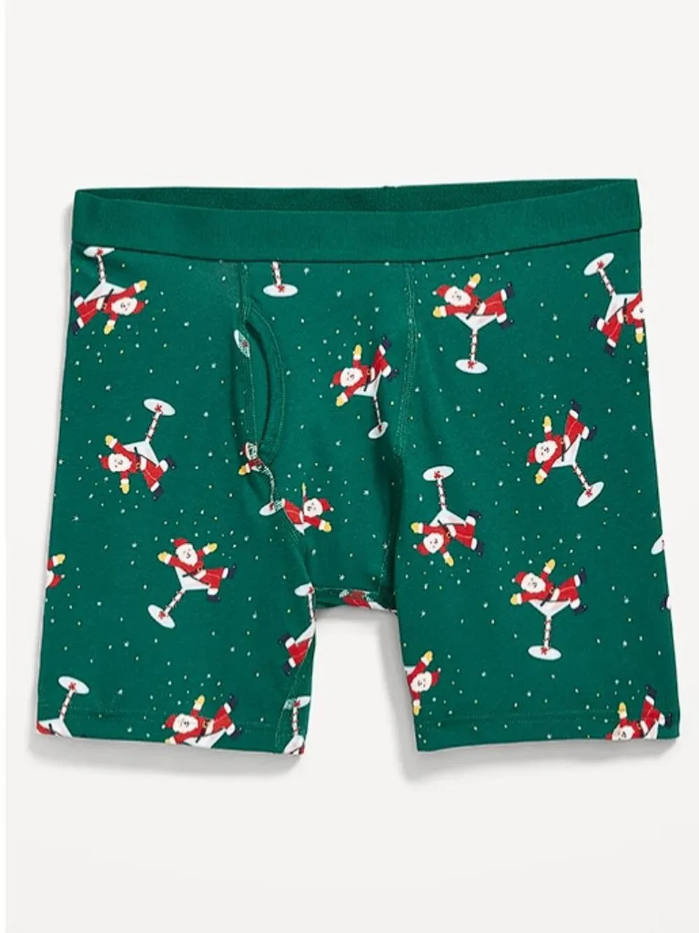 Old Navy Men's Soft-Washed Boxer Briefs -- 6 inch inseam (L) Santa Green NWT!